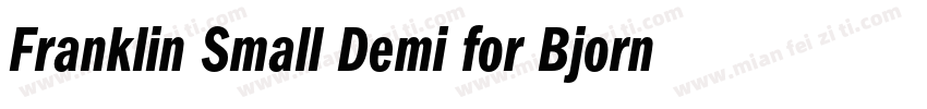 Franklin Small Demi for Bjorn B Dem字体转换